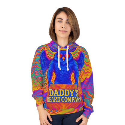 🌌 Trippy Mothman Hoodie – Daddy’s Beard Company Limited Edition Hoodie